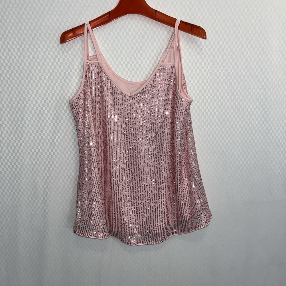 Mixxmix Camisole‎ Babydoll Medium Pink Sequins Lined